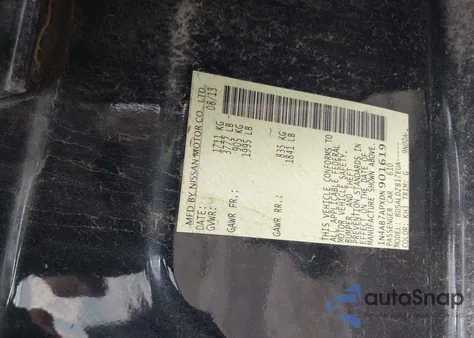 2013 Nissan Sentra Sv z USA, uszkodzony, nr VIN 1N4AB7APXDN901619